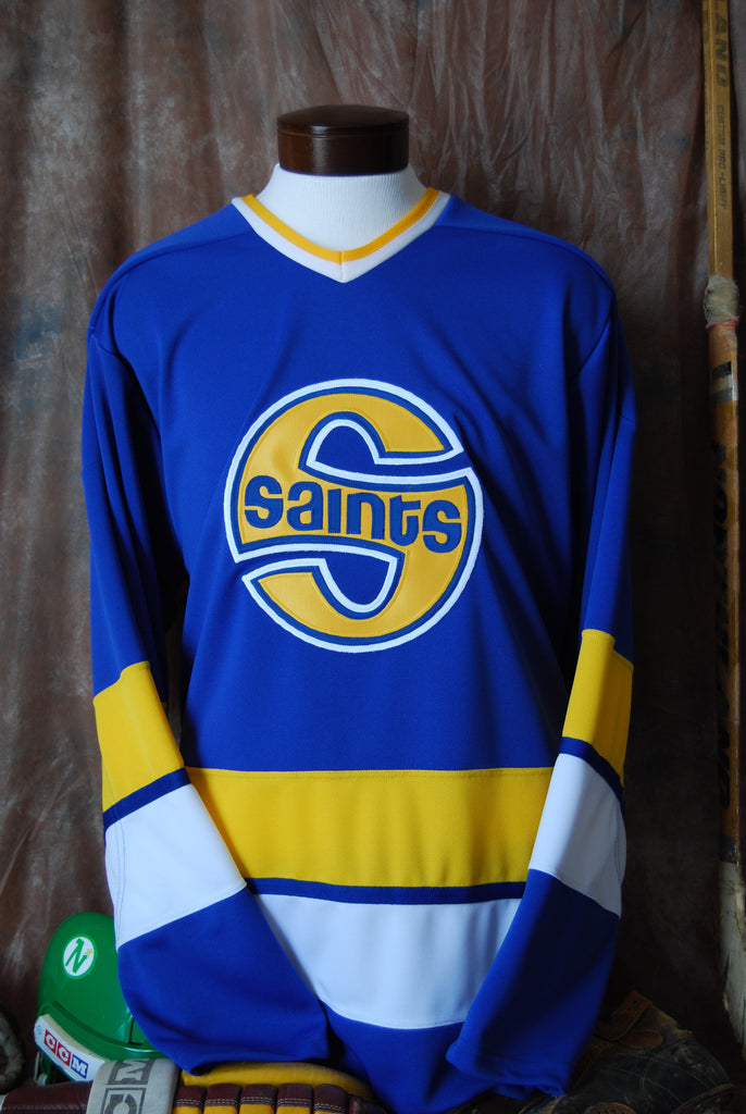 Buy the Minnesota Fighting Saints Hockey T-Shirt Online : WHA 1972-1977