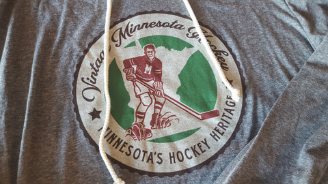 Vintage MN Hockey Tri-Blend Hoodie