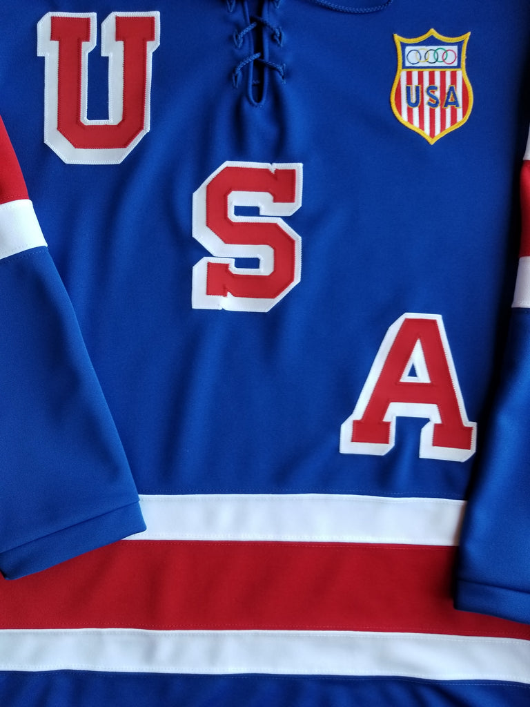 Vintage USA Olympic Hockey Jersey Adult L Rare JC Penney men
