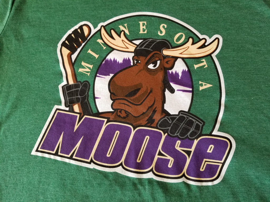 Vintage 90s IHL Minnesota Moose Ice Hockey T Shirt Tee Size 